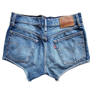 Levi's Blue Jean Shorts with‎ Vintage Distressed Look